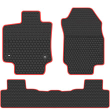 Load image into Gallery viewer, San Auto Car Floor Mats Custom Fit for Toyota RAV4 (NO Hybrid) 2019 2020 2021 2022 2023 2024 2025 Black Red Rubber Auto Liners Set All Weather Protection Heavy Duty Odorless
