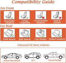 Load image into Gallery viewer, Coverado Car Seat Covers Full Set, Seat Covers for Cars, Black Car Seat Cover, Car Seat Protector Waterproof, Nappa Leather Car Seat Cushion, Car Seat Covers Front Seats and Back Fit for Most Cars

