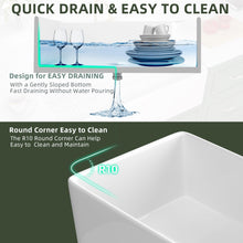 Load image into Gallery viewer, TUKTUK White Farmhouse Sink 33 inch Fireclay Apron Front Single Bowl Kitchen Sink Deep Drop In Farm Sink Undermount with Modern Style Luxury Accessory Kit
