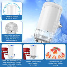 Load image into Gallery viewer, Shaved Ice Attachment for KitchenAid Stand Mixers with 8 Ice Molds, Ice Shaver Attachment, Snow Cone Attachment/Maker with Coarse and Fine Blades
