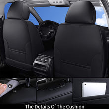 Load image into Gallery viewer, Coverado Car Seat Covers Full Set, Seat Covers for Cars, Black Car Seat Cover, Car Seat Protector Waterproof, Nappa Leather Car Seat Cushion, Car Seat Covers Front Seats and Back Fit for Most Cars

