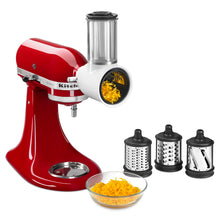 Load image into Gallery viewer, KitchenAid® Food Grinder + Fresh Prep Slicer/Shredder Attachment Bundle, White
