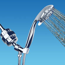 Load image into Gallery viewer, AquaBliss High Output Universal Shower Filter with Replaceable Multi-Stage Filter Cartridge – Transform Itching, Eczema &amp; Acne into Glowing Hair, Nails &amp; Skin Fast - Chrome (SF220)
