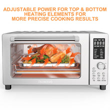 Load image into Gallery viewer, Nuwave Bravo Air Fryer Toaster Smart Oven, 12-in-1 Countertop Convection, 1800 Watts, 21-Qt Capacity, 50°-450°F Temp Controls, Top and Bottom Heater Adjustments 0%-100%, PFAS Free, Stainless Steel
