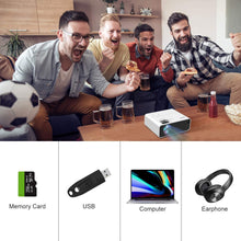 Load image into Gallery viewer, Movie Projector, SMONET 1080P HD Projector 7500L Home Projector Video TV Projector Mini Portable LED Projector Outdoor Indoor Wall Compatible with TV Stick Laptops PC PS5 HDMI USB
