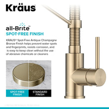 Load image into Gallery viewer, KRAUS Bolden Commercial Style 2-Function Single Handle Pull Down Kitchen Faucet in Spot-Free Antique Champagne Bronze, KPF-1610SFACB

