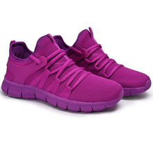 Load image into Gallery viewer, INZCOU Running Shoes Lightweight Tennis Shoes Non Slip Gym Workout Shoes Breathable Mesh Walking Sneakers Purple 8women / 7men
