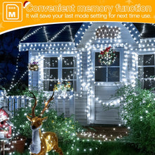 Load image into Gallery viewer, Ollny Christmas Lights 1000 LED 330 FT, IP67 Waterproof Plug in Christmas Tree Lights with Remote, 8 Modes, 3 Timers, Dimmable, House Xmas Indoor Decorations Outdoor Christmas Lights (Cool White)
