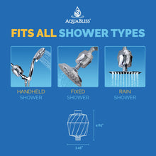 Load image into Gallery viewer, AquaBliss HD Revitalizing Shower Filter - Latest High Output Filtration. 2x Vitamin C, Minerals for Luscious Hair, Skin &amp; Nails - KDF/CS/VC for Reduced Chlorine, Sediment &amp; Metals - Chrome (SF400)

