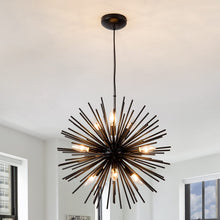 Load image into Gallery viewer, CM MZY Modern Black Sputnik Chandeliers, 9-Light Satellite Pendant Light fixtures, Starburst Firework Ceiling Lights for Bedroom Living Room Dining Room Kitchen Island Hallway, E12 Socket(Dia:19.7&#39;&#39;)
