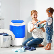 Load image into Gallery viewer, COSTWAY Mini Portable Washing Machine, 5.5 lbs Washing Capacity, Compact Laundry Washer with Durable Design, Single Tub, Rotary Controller, Small Washer Machine for Home Apartment Dorms and RV, Blue
