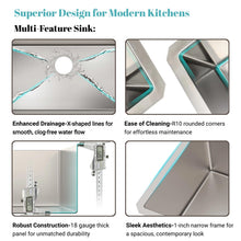 Load image into Gallery viewer, Beleeb Undermount Kitchen Sink 30&quot; x 19&quot;, Scratch Resistant 3D Microbead Embossed Single Bowl Stainless Steel Sink with 10&quot; Deep Basin，Easy Cleaning
