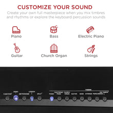Load image into Gallery viewer, Best Choice Products 88-Key Full Size Digital Piano Electronic Keyboard Set for All Experience Levels w/Semi-Weighted Keys, Stand, Sustain Pedal, Built-In Speakers, 6 Voice Settings - Black

