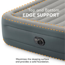 Load image into Gallery viewer, Intex 64125ED Dura-Beam Plus Essential Rest Air Mattress - Fiber-Tech – Queen Size – Built-in Electric Pump – 18in Bed Height – 600lb Weight Capacity

