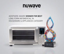 Load image into Gallery viewer, Nuwave Bravo Air Fryer Toaster Smart Oven, 12-in-1 Countertop Convection, 30-QT XL Capacity, 50°-500°F Temperature Controls, Top and Bottom Heater Adjustments 0%-100%, Brushed Stainless Steel Look
