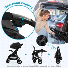 Load image into Gallery viewer, BABY JOY Jogging Stroller, Jogger Travel System with 5-Point Safety Harness, Adjustable Canopy/Backrest/Footrest, Storage Basket &amp; Pocket, Lightweight Baby Stroller for Newborn Toddlers (Black)
