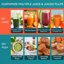 Load image into Gallery viewer, Juicer Machines, Juilist 3&quot; Wide Mouth Juicer Extractor Max Power 800W, for Vegetable and Fruit with 3-Speed Setting, 400W Motor, Easy to Clean
