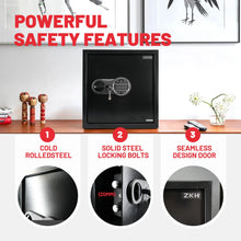 Load image into Gallery viewer, ZKH Safe Box, 1.5 Cubic Feet Money Safes with Digital Keypad Lock and Removable Shelf, Security Home Safe for Money, Documents, Jewelry, Valuables
