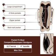 Load image into Gallery viewer, LAVAWA Tote Bag for Women Large Western Purse Ladies Top Handle Shoulder Handbags Vintage Embossed Concho Studs (White)
