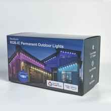 Load image into Gallery viewer, Nexillumi Permanent Outdoor Lights for House, 100ft Smart RGB Plus IC Outside Lights with 72 Scene Modes, IP68 Waterproof Eaves Lights for Christmas All Holiday Decorations

