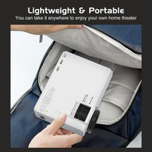 Load image into Gallery viewer, PANSEBA Projector with Two-way Bluetooth, Mini Projector with Projector Screen, Full HD 1080P Portable Video Projector, Home Movie Projector Compatible with HDMI/USB/Smartphone
