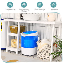 Load image into Gallery viewer, COSTWAY Mini Portable Washing Machine, 5.5 lbs Washing Capacity, Compact Laundry Washer with Durable Design, Single Tub, Rotary Controller, Small Washer Machine for Home Apartment Dorms and RV, Blue
