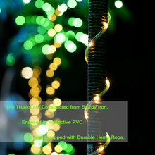 Load image into Gallery viewer, SOSHOT 7FT Lighted Artificial Palm Tree with Three Trunks and 260 LED Lights - Ideal for Outdoor/Indoor Use, Perfect for Tiki Bars, Patios, Homes, Offices, Beaches, Yards Pool, and Cruise Party
