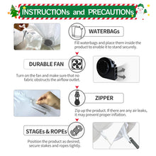 Load image into Gallery viewer, DomKom 6FT Christmas Inflatables Motorcycle, Santa Claus Ride Motorcycle Blow up Giant Yard Decoration, Outdoor Built-in LED Lights Party Lawn Holiday Winter Decor Outside
