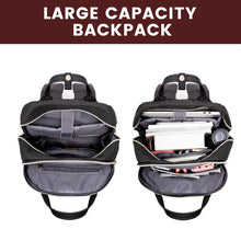 Load image into Gallery viewer, LOVEVOOK Backpack for Women, Fits 15.6 Inch Laptop Bag, School Backpacks, Fashion Travel Work Anti-theft Bag, Business Computer Waterproof College Backpack Purse, Beige-Black-Brown
