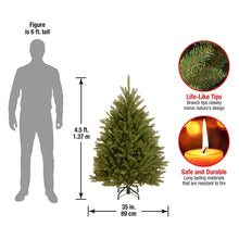Load image into Gallery viewer, National Tree Company Artificial Mini Christmas Tree, Green, Dunhill Fir, Includes Stand, 4.5 Feet
