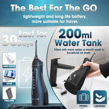 Load image into Gallery viewer, Nicwell Water Dental Flosser Teeth Pick - 4 Modes Dental Oral Irrigator, Portable &amp; Rechargeable IPX7 Waterproof Personal Orthodontic Supplie Water Teeth Cleaner Picks for Home Travel
