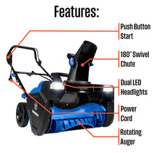 Load image into Gallery viewer, Westinghouse WSnow23 Corded Snow Blower 23 Inch, Dual LED Lights, 1800W Watt Motor, Electric Snow Blower with 25ft Throwing Distance, Plows 800lbs/min, Adjustable Chute
