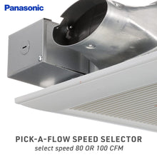 Load image into Gallery viewer, Panasonic FV-0810VSS1 WhisperValue DC Ventilation Fan with SmartFlow and Pick-A-Flow Airflow Technology - 80 or 100 CFM - Quiet Ventilation Bathroom Fan
