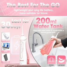 Load image into Gallery viewer, Water Dental Flosser Cordless for Teeth - Nicwell 4 Modes Dental Oral Irrigator, Portable and Rechargeable IPX7 Waterproof Powerful Battery Life Water Teeth Cleaner Picks for Home Travel
