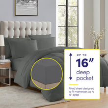 Load image into Gallery viewer, Sweet Home Collection 5 Piece Comforter Set Bag Solid Color All Season Soft Down Alternative Blanket &amp; Luxurious Microfiber Bed Sheets, Gray, Twin
