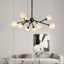 Load image into Gallery viewer, Weesalife Sputnik Chandeliers Modern Crystal Pendant Light Chandelier 9 Lights Mid Century Black Branches Chandeliers Ceiling Light Fixtures for Dining Room Bedroom Living Room G9 Bulbs
