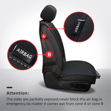 Load image into Gallery viewer, MIROZO Seat Covers Full Set,Waterproof Faux Leather Seat Covers Automotive Seat Covers Car Seat Protector for SUV Pick-up Truck Sedan,Anti-Slip Driver Seat Cover Universal Fit (Black and Blue)
