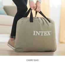Load image into Gallery viewer, Intex 64131ED Dura-Beam Plus Deluxe Pillow Rest Air Mattress: Fiber-Tech – Twin Size – Built-in Electric Pump – 16.5in Bed Height – 300lb Weight Capacity
