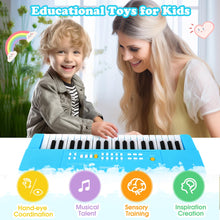 Load image into Gallery viewer, Toy Piano Keyboard for Kids Upgrade Piano Toys for 3 4 5 6 7 8 Year Old Girls Boys Keyboard Piano for Beginners Electric Piano with Microphone Toys for 3+ Year Old Kids Gifts (Blue)
