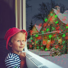 Load image into Gallery viewer, Christmas Projector Lights Outdoor, Waterproof Christmas Laser Lights Landscape Spotlight Decorative Stage Lights with Red and Green Xmas Patterns for Party Garden Patio Wall Ceiling Floor
