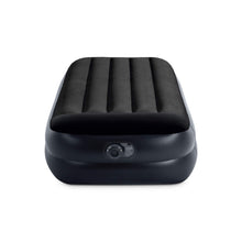 Load image into Gallery viewer, Intex 64121ED Dura-Beam Plus Pillow Rest Air Mattress: Fiber-Tech – Twin Size – Built-in Electric Pump – 16.5in Bed Height – 300lb Weight Capacity
