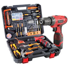 Load image into Gallery viewer, DD dedeo Tool Set with Drill, 108Pcs Cordless Drill Household Power Tools Set with 16.8V Lithium Driver Claw Hammer Wrenches Pliers DIY Accessories Tool Kit
