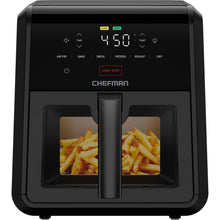 Load image into Gallery viewer, Chefman Air Fryer TurboFry 7-Qt, 6-in-1 High-Powered 450°F Cooking for Crispier Results, Compact Space-Saving Design, Air Fry, Bake, Broil, Reheat, Dehydrate, Defrost, Fast &amp; Even Cooking – Black
