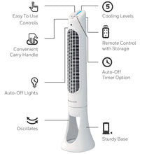 Load image into Gallery viewer, Honeywell HYF260 Quiet Set Whole Room Tower Fan, White
