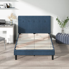 Load image into Gallery viewer, ZINUS Omkaram Upholstered Platform Bed Frame, Mattress Foundation, Wood Slat Support, No Box Spring Needed, Easy Assembly, Queen
