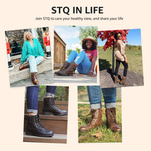 Load image into Gallery viewer, STQ Women&#39;s Combat Boots Ankle Boots Fashion Non-Slip Brown 6.5
