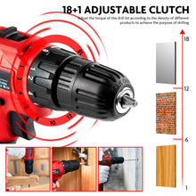 Load image into Gallery viewer, DD dedeo Tool Set with Drill, 108Pcs Cordless Drill Household Power Tools Set with 16.8V Lithium Driver Claw Hammer Wrenches Pliers DIY Accessories Tool Kit
