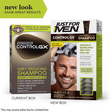 Load image into Gallery viewer, Just For Men Mustache &amp; Beard, Beard Dye for Men with Brush &amp; Control GX Grey Reducing Shampoo, Gradual Hair Color for Stronger and Healthier Hair, 4 Fl Oz - Pack of 3 (Packaging May Vary)
