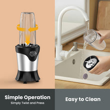 Load image into Gallery viewer, Suavo Smoothie Blender 1100W Portable Personal Blender for Shakes and Smoothies with 2 * 22Oz To-Go Cups &amp; Lids, Includes Portable Coffee Grinder and 10Oz BPA-Free Travel Cup Countertop Mixer Blender
