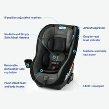 Load image into Gallery viewer, Graco Contender Slim Convertible Car Seat, West Point, Space-Saving Design, Lightweight and Compact
